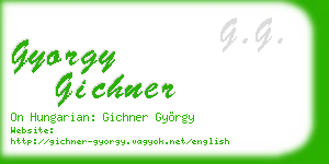 gyorgy gichner business card